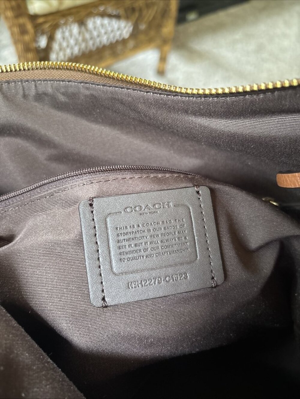coach pennie shoulder bag Tan Signature With New Shoulder Strap - Picture 7 of 13